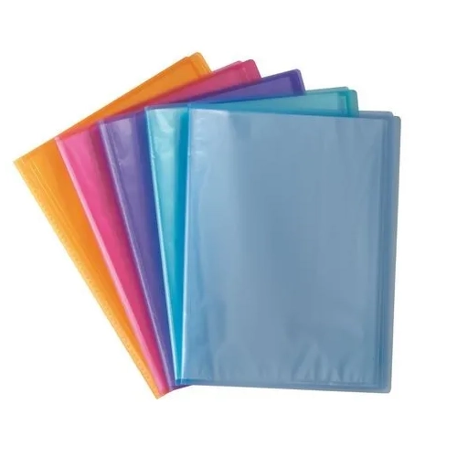 Carpeta  40 fundas tapas traslucidas surtidas