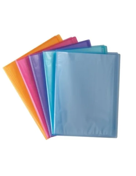 Carpeta  40 fundas tapas traslucidas surtidas