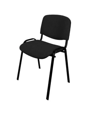 Silla conferencia ignifuga negra pata negra