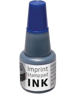 Frasco de tinta para almohadillas de sellar azul