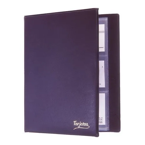 Tarjetero 4 anillas pvc