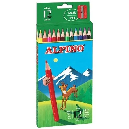 caja 24 lápices colores Alpino