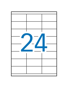 Etiquetas autoadhesivas Apli 70x36 blancas caja 100 hojas