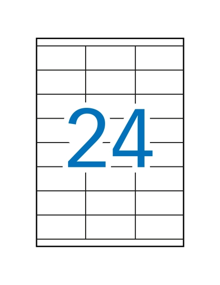 Etiquetas autoadhesivas Apli 70x36 blancas caja 100 hojas