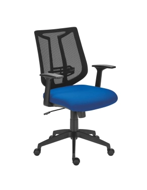 Silla oficina Tiloa respaldo malla azul sincro