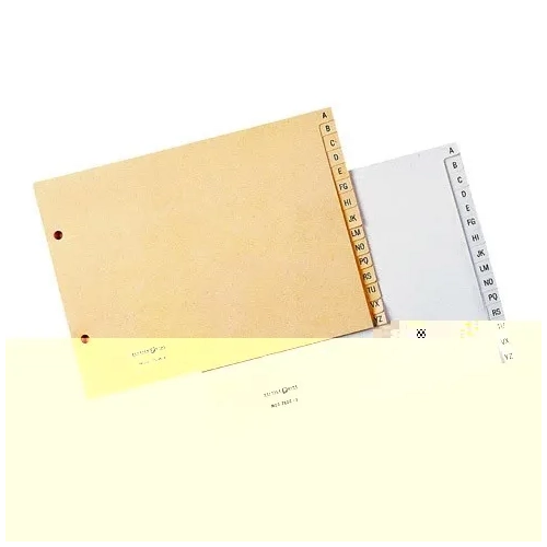 Indice alfabetico cartulina