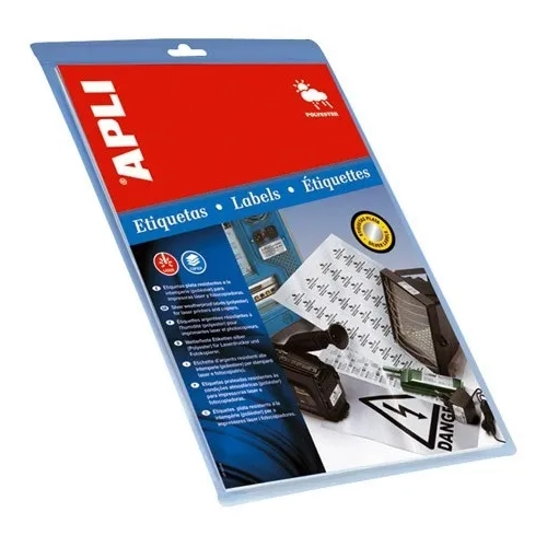 Etiquetas de poliester A4 20 hojas blancas
