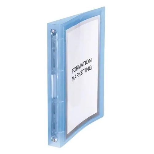 Carpeta 4 anillas 3,5 cm PP personalizable azul