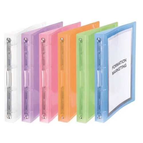 Carpeta 4 anillas 25mm PP portada personalizable malva