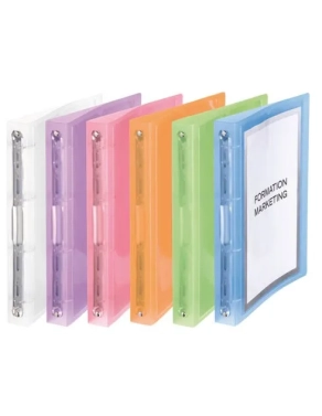 Carpeta 4 anillas 25mm PP portada personalizable rosa