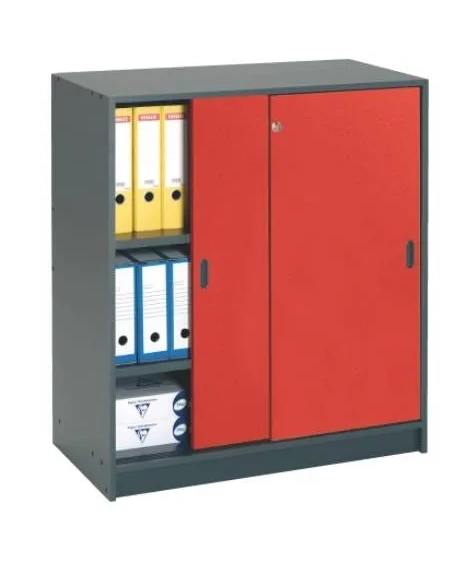 Armario madera 100x90 cm antracita puerta corredera cerezo