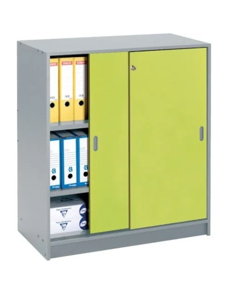 Armario madera 100x90 cm gris puerta corredera kiwi