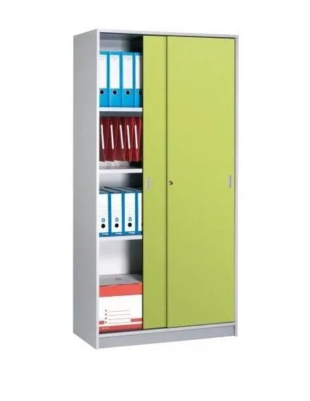 Armario madera 180x90 cm gris puerta corredera kiwi