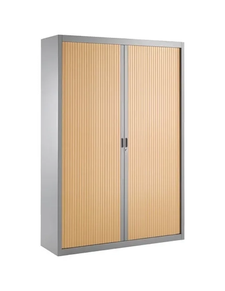 Armario metalico persiana desmontable 200x140 aluminio/haya