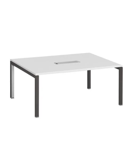 Mesa reunion blanca  4 pies antracita 72 x160 x 120 Arko