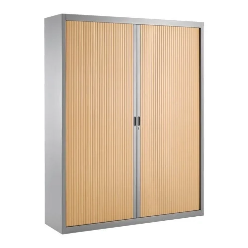 Armario metalico persiana desmontable 200x160 aluminio/haya