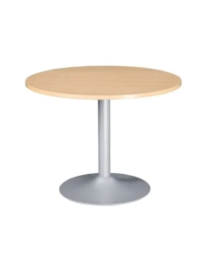 Mesa redonda 100 haya pata metálica columna color aluminio