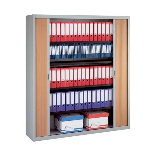 Armario metalico persiana desmontable 200x180 aluminio/haya