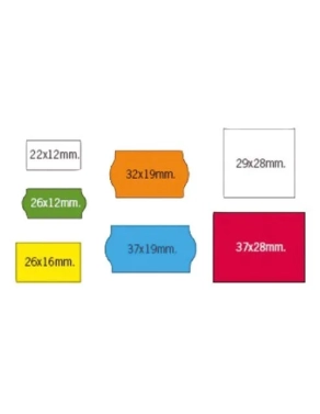 Caja 40 rollos etiquetas naranjas