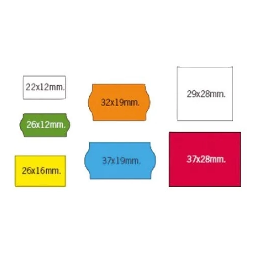 Caja de 40 rollos Etiquetas 26 x 12 Blanco removible