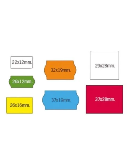 Caja de 40 rollos Etiquetas 26 x 12 Blanco removible