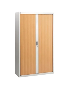 Armario metalico puertas persiana 200x120 gris puertas haya