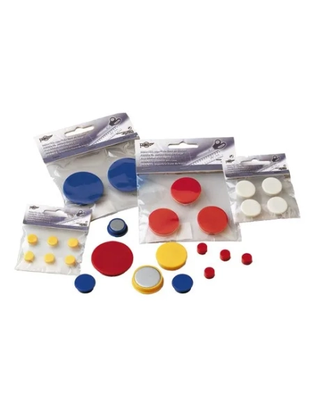 Pack 4 imanes redondo diametro 20 mm azul