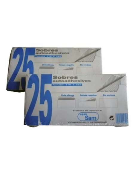 Caja 25 sobres 110x220 autodex