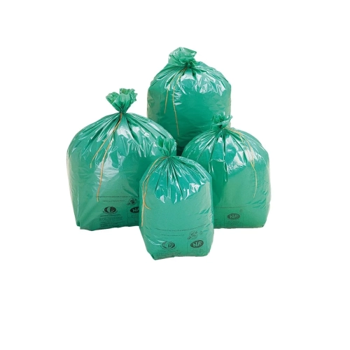 Bolsas basura ecológicas 30 litros verdes, 500 bolsas