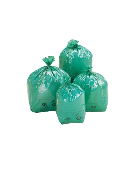 Bolsas basura ecológicas 30 litros verdes, 500 bolsas