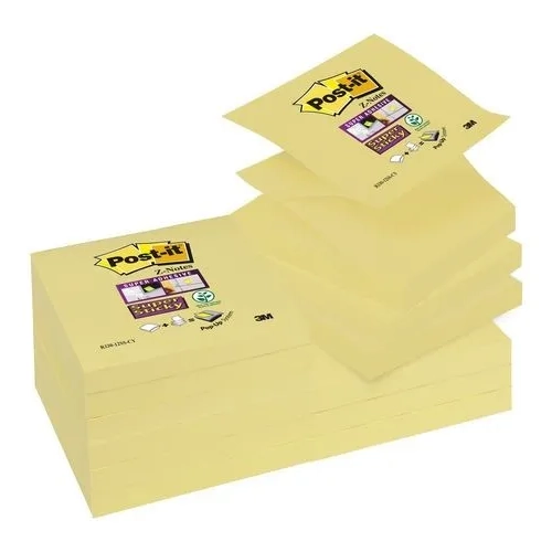 Bloc notas adhesivas Post-it z amarillo 76x76 supersticky