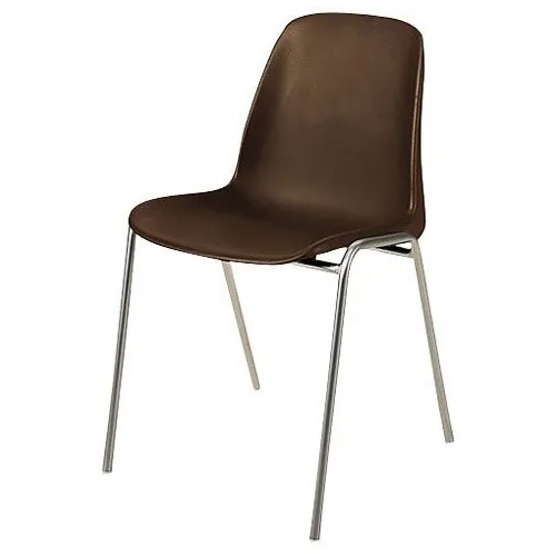 Silla plástica ignifuga estandar coque marron