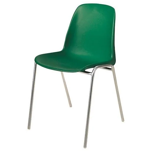 Silla plástica ignifuga estandar coque verde