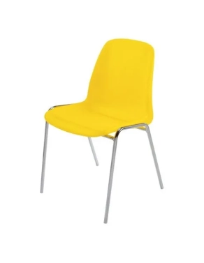 Silla plástica ignifuga estandar coque translucida amarillo