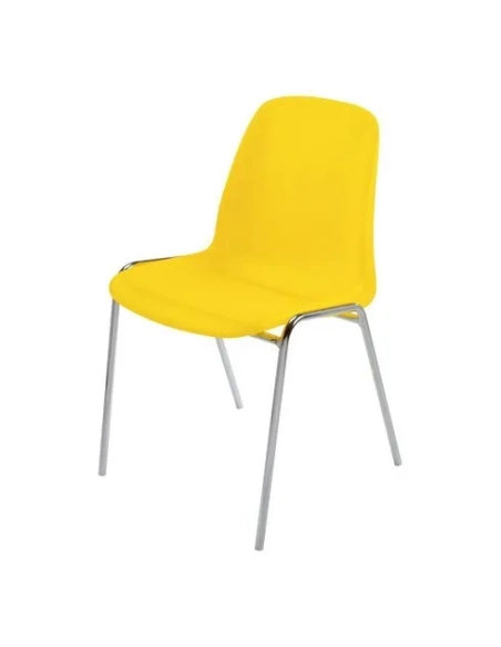 Silla plástica ignifuga estandar coque translucida amarillo