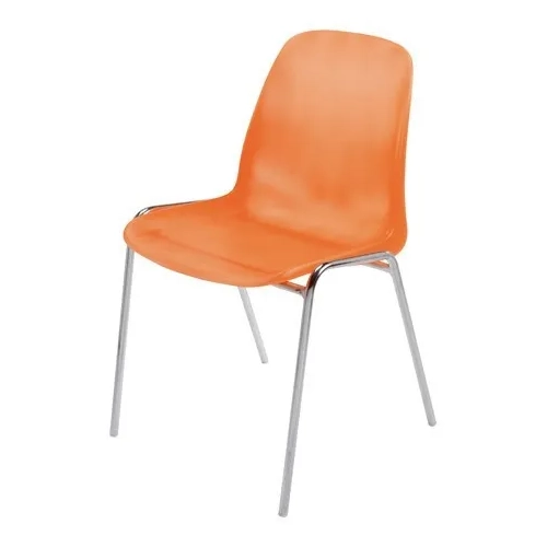 Silla plástica ignifuga estandar coque translucida naranja