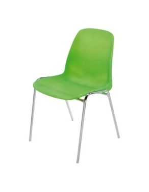 Silla plástica ignifuga estandar coque translucida verde
