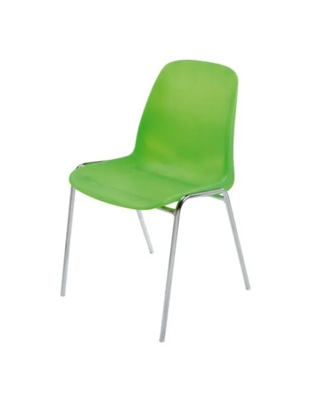 Silla plástica ignifuga estandar coque translucida verde