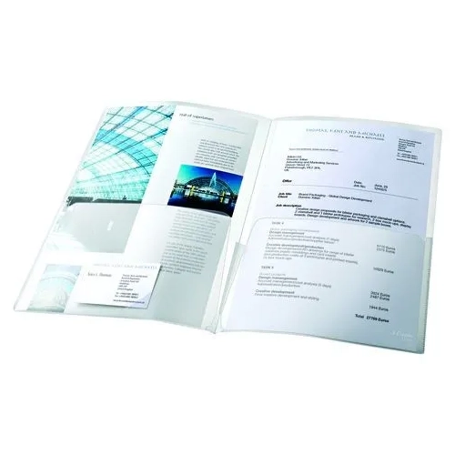 Dossier polipropileno doble ventana incoloro Esselte