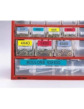 Cinta plastica azul Letratag