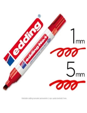 Marcador Edding 1 rojo