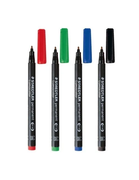 Estuche 4 rotuladores Staedtler Lumocolor 0,8mm