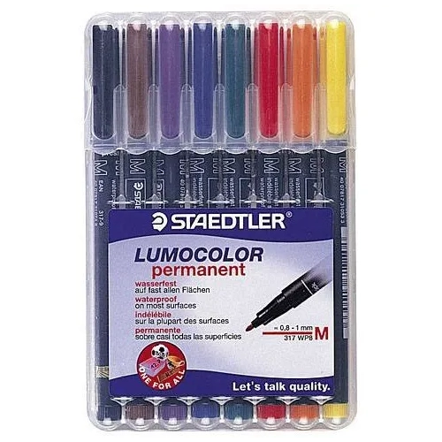 Estuche 8 rotuladores perm. Staedtler Lumocolor 0,8mm
