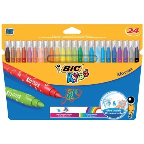 Rotuladores Bic kids ultra lavables 24 colores