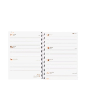 Agenda anual Finocam year E5 117x181 semana vista azul