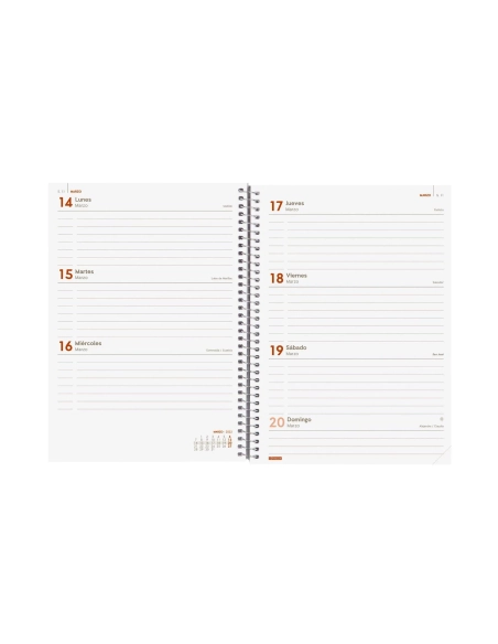 Agenda anual Finocam year E5 117x181 semana vista azul