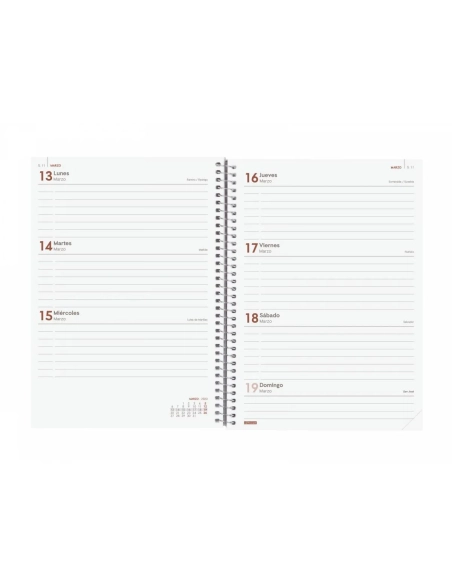 Agenda anual Finocam year E10 215x155 semana vista azul
