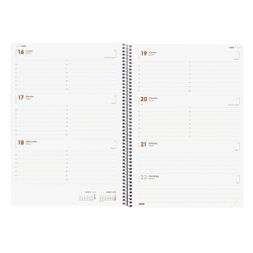 Agenda anual Finocam year E40 297x210 semana vista azul