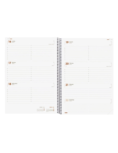 Agenda anual Finocam year E40 297x210 semana vista azul