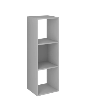 Estanteria modular 3 compartimentos gris maxicubo